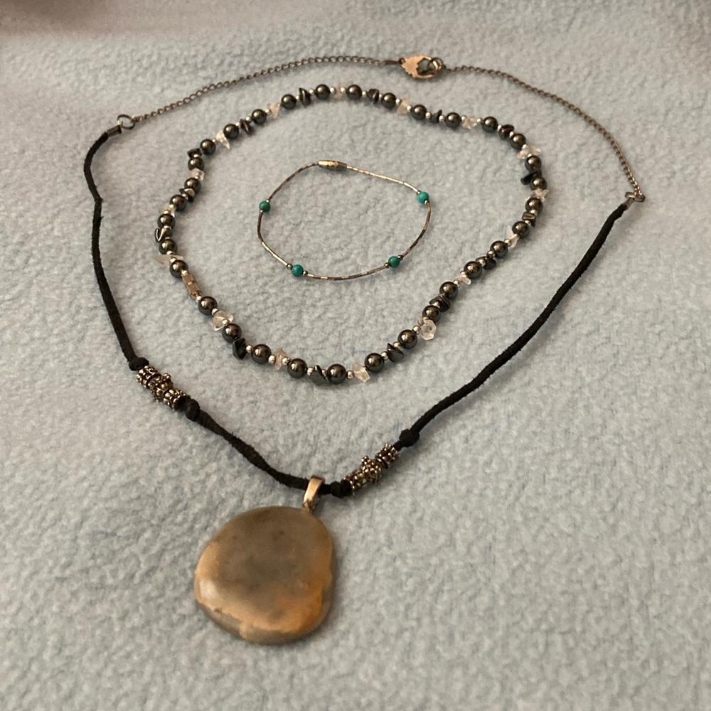 Stone jewelry 3pc set
